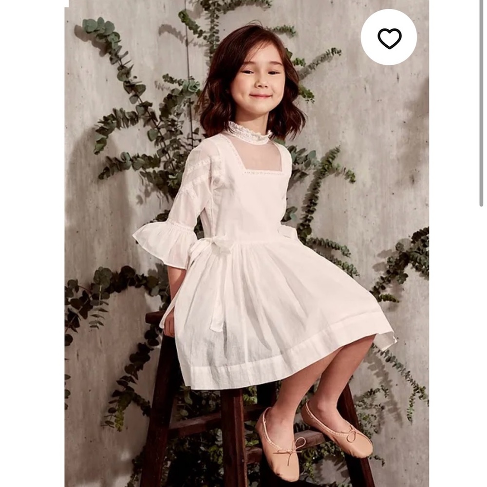 COPY - Nellystella Girls Dress Georgia Pale Blue Polka  Dot Size 8